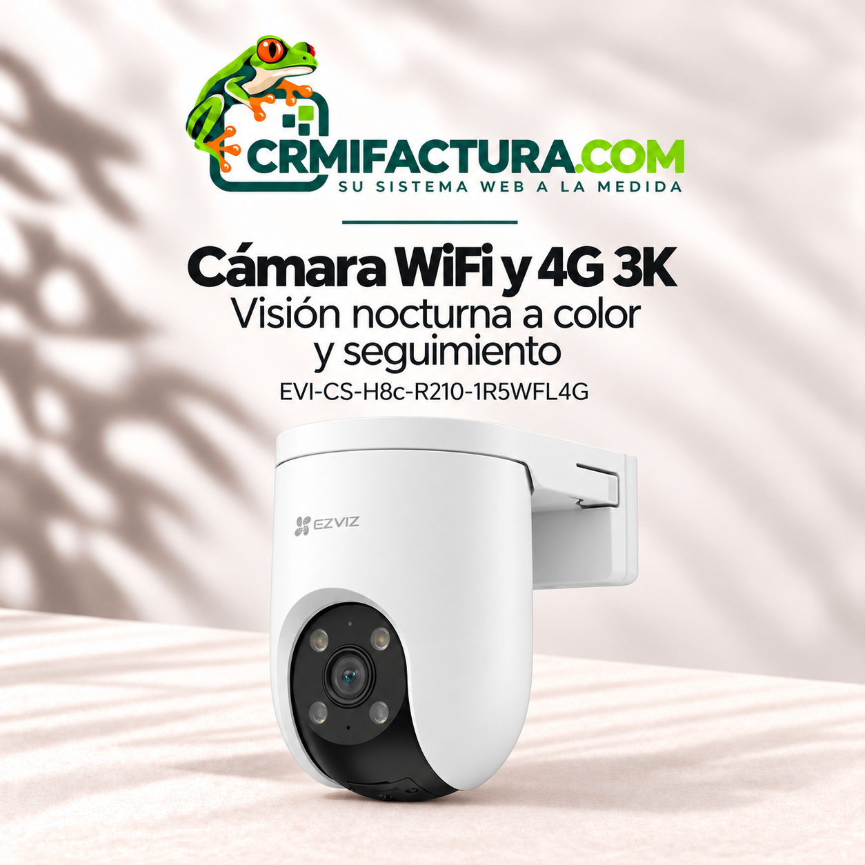 Cámara WiFi y 4G 3K con visión nocturna a color y seguimiento EVI-CS-H8c-R210-1R5WFL4G