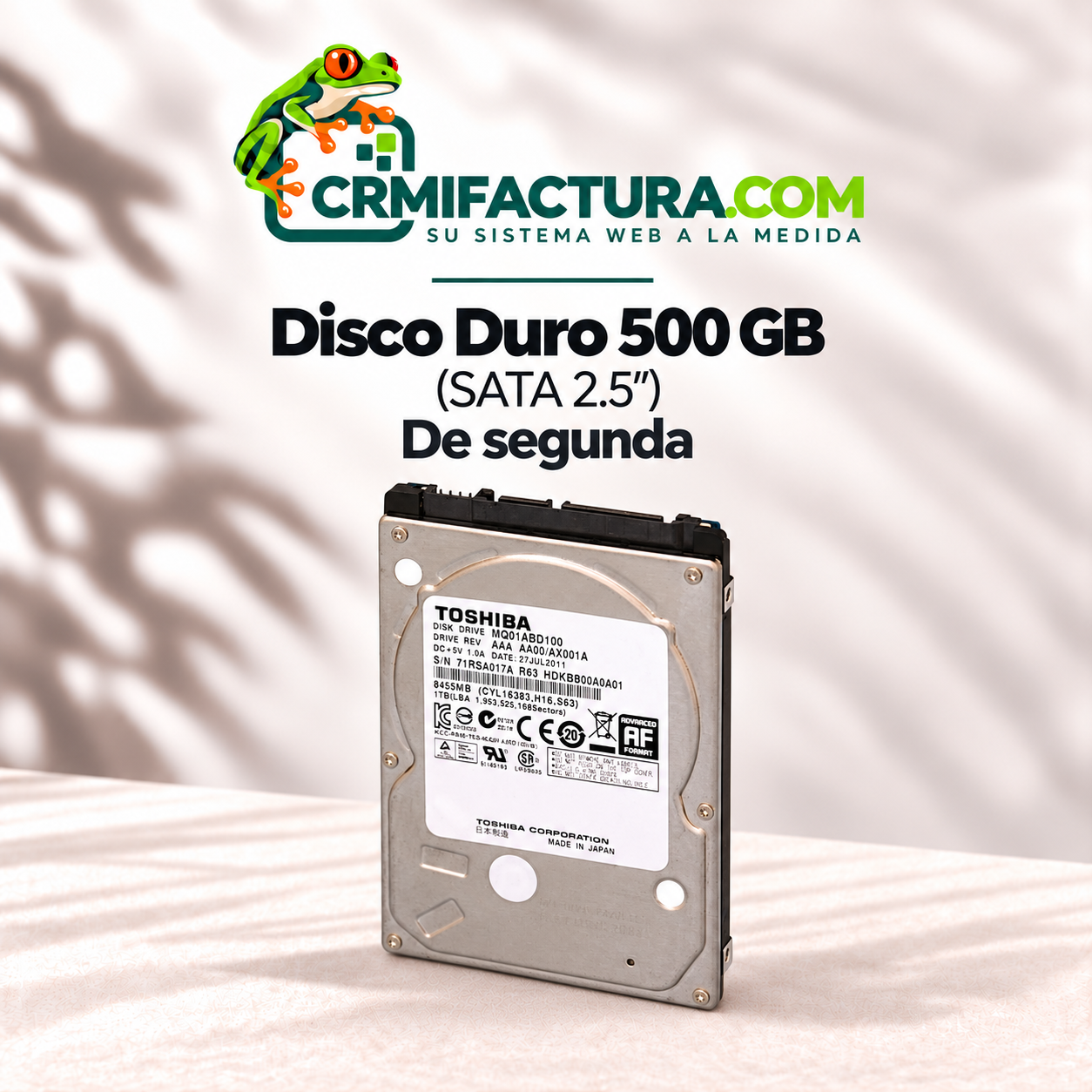 Disco Duro 500 GB  (SATA 2.5″) De segunda**